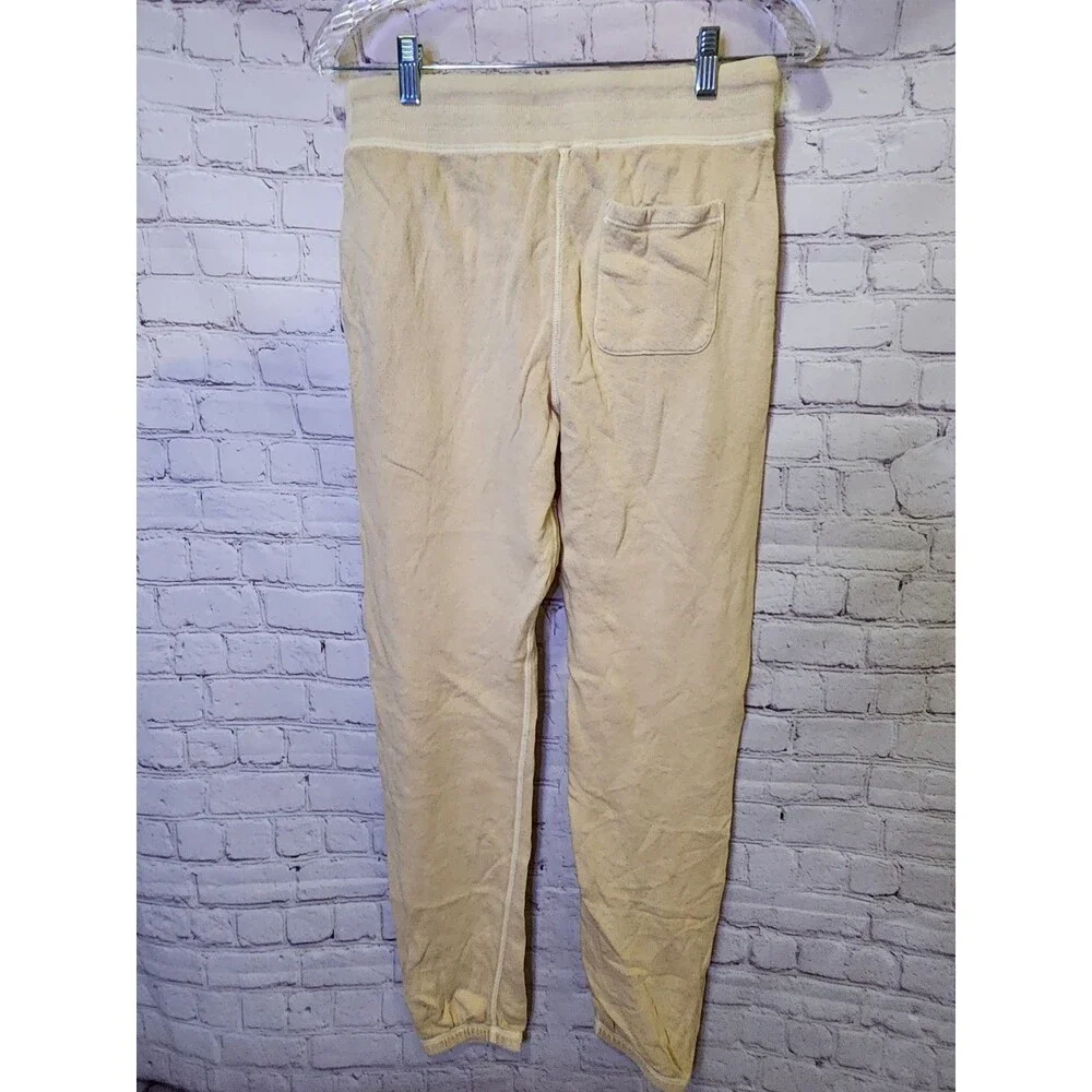 Unsubscribed Cotton Joggers Womens Small Yellow Sustainable Drawcord USA Made